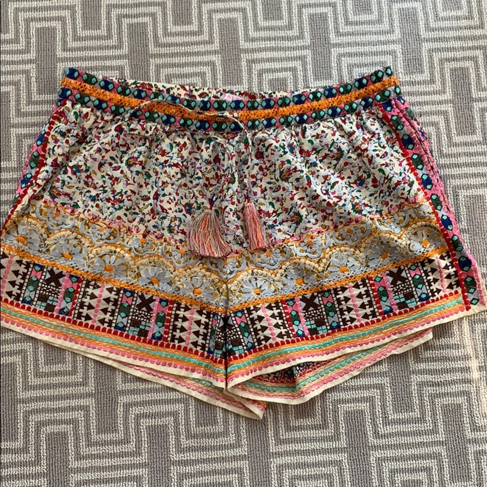 Calypso st barths embroidered multi color shorts